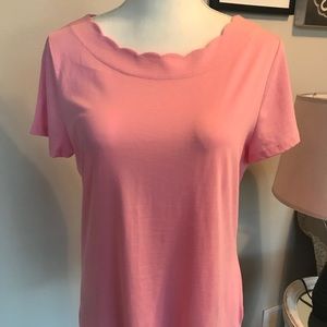 Talbots Scalloped Tee